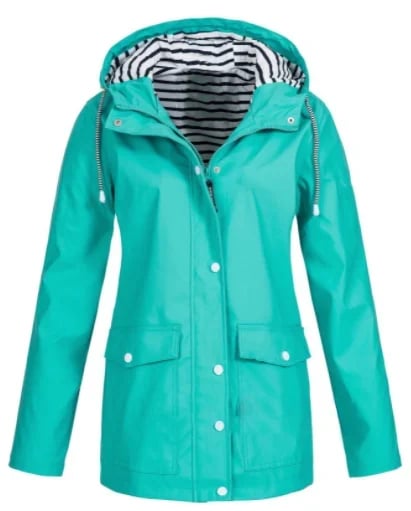 Women's Hooded Rain Jacket with Pockets