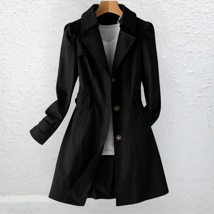 Women's Vintage-Style Fitted Trench Coat