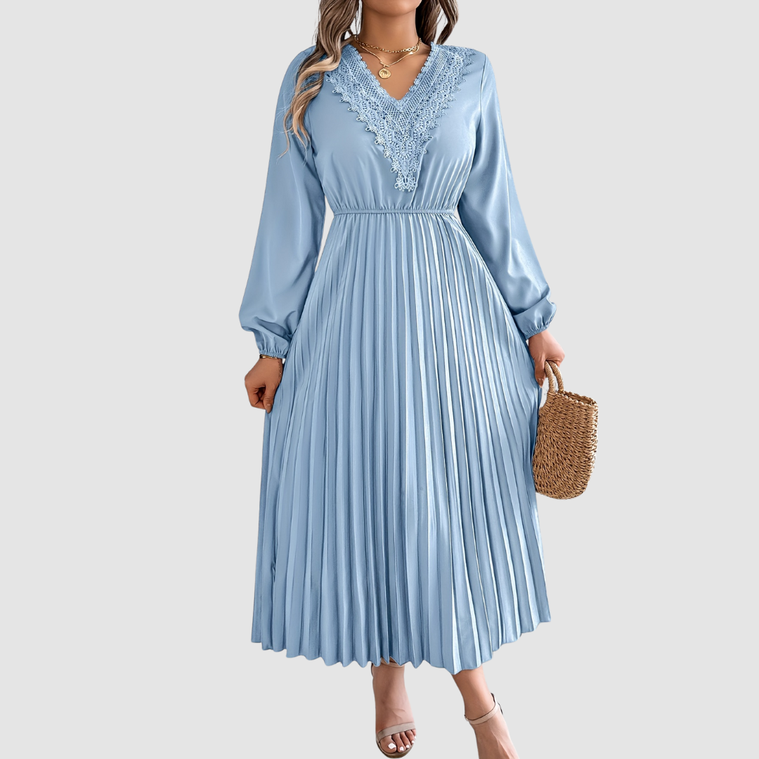 ROSALIND QUINN | LACE V-NECK A-LINE DRESS