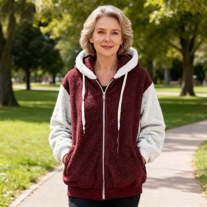 Women's Hooded Zip-Up Fleece Jacket