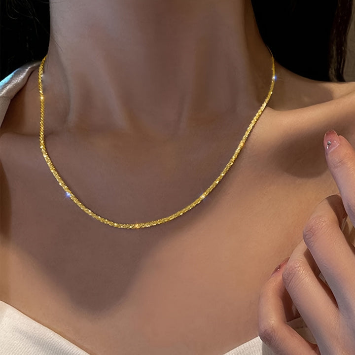 MINIMALIST SHIMMER NECKLACE & BRACELET SET