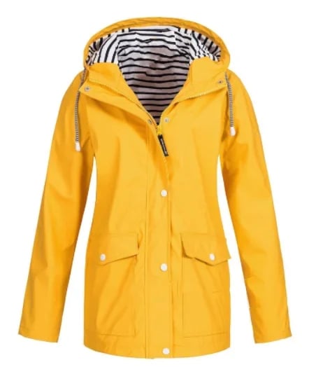 Women's Hooded Rain Jacket with Pockets