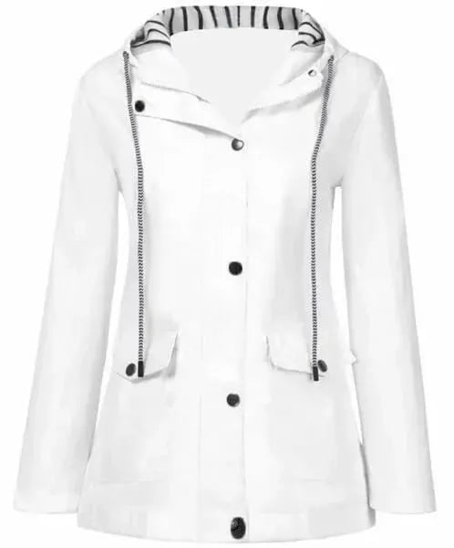 Women's Hooded Rain Jacket with Pockets