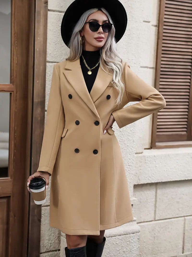 Women's Structured Double-Breasted Coat