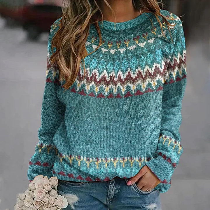 Regina | Jumper with Retro Wool Pattern