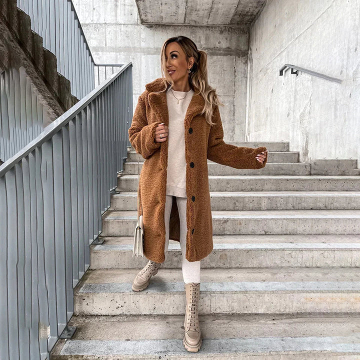 Women's Long Teddy Coat