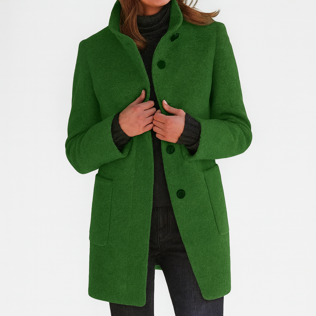 Women's Wool Blend Jacket – High Collar