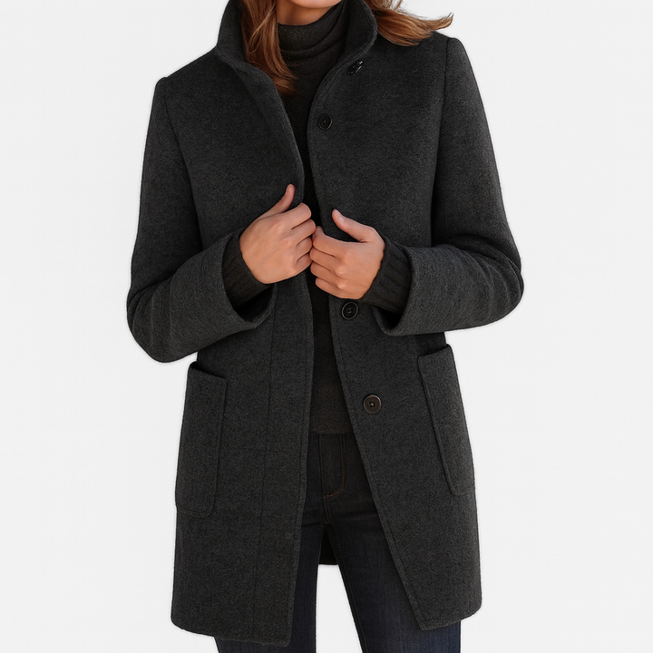 Women's Wool Blend Jacket – High Collar