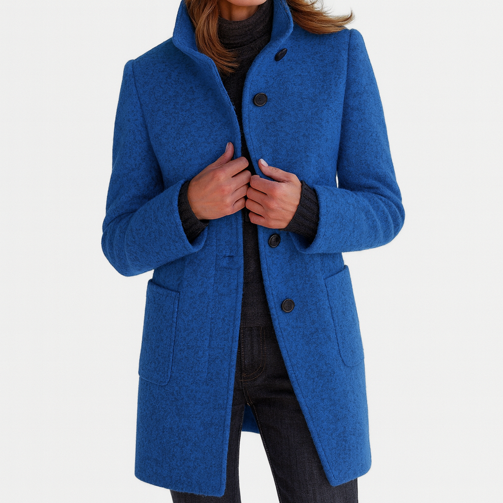 Women's Wool Blend Jacket – High Collar