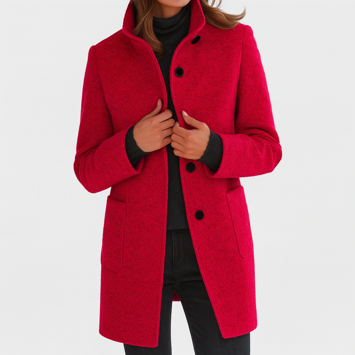 Women's Wool Blend Jacket – High Collar