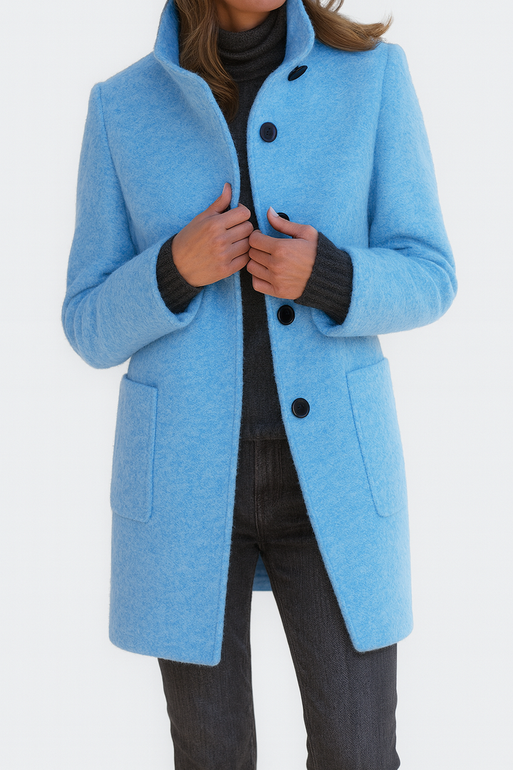 Women's Wool Blend Jacket – High Collar