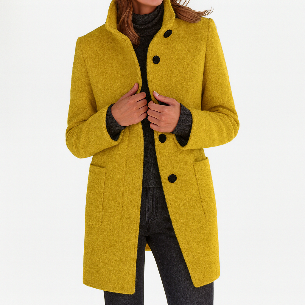 Women's Wool Blend Jacket – High Collar