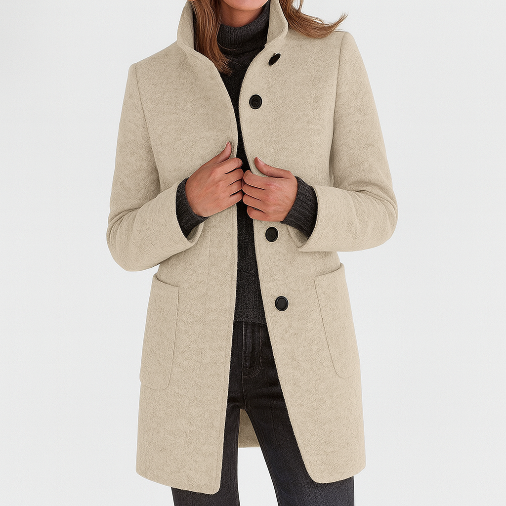 Women's Wool Blend Jacket – High Collar