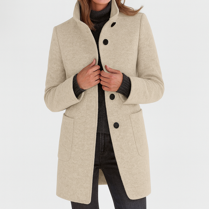 Women's Wool Blend Jacket – High Collar