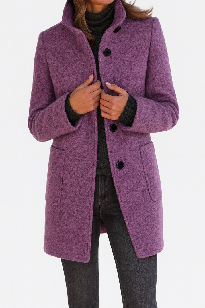 Women's Wool Blend Jacket – High Collar