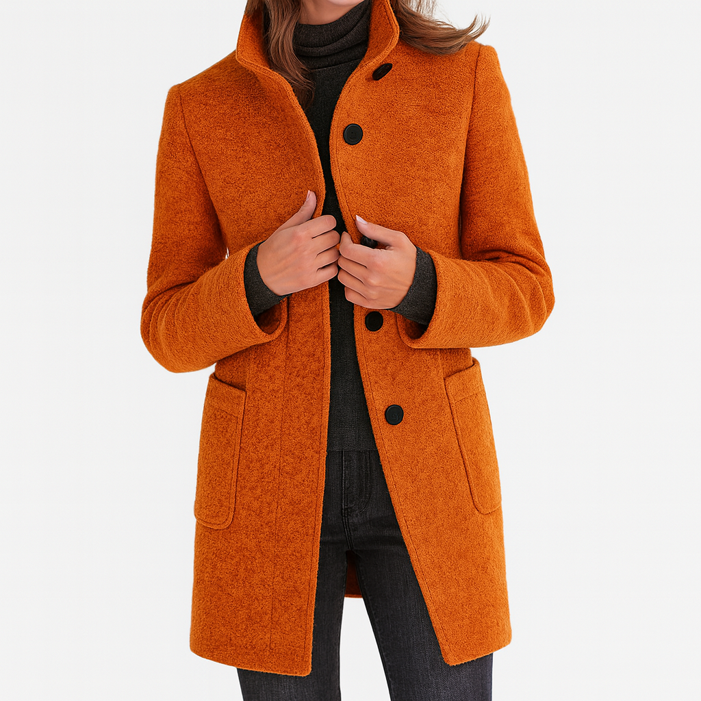 Women's Wool Blend Jacket – High Collar
