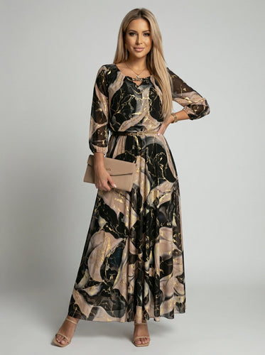 Printed Chiffon Dress