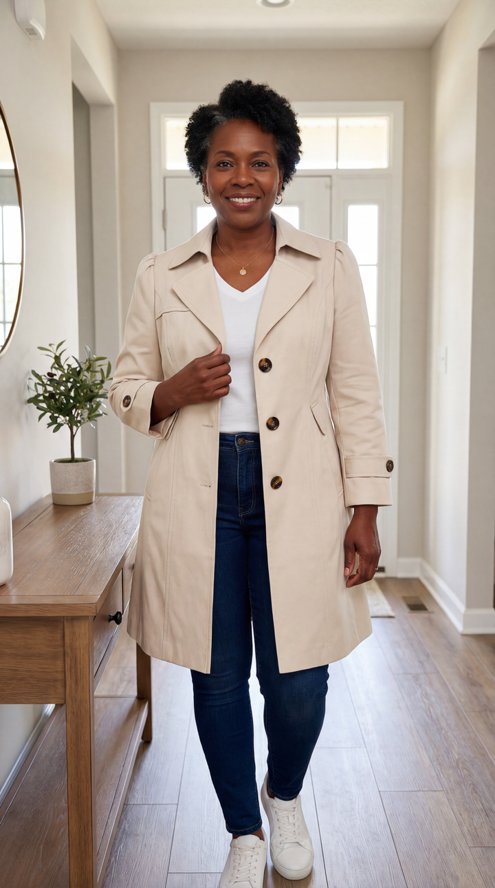 Women's Tailored Trench Coat – Timeless Style