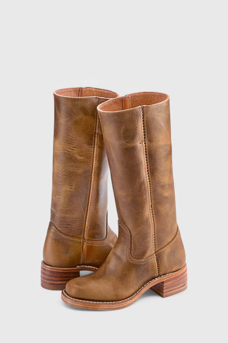 PIPPA | WOMEN'S LEATHER KNEE-HIGH BOOTS WITH HEELS