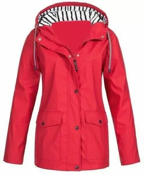 Women's Hooded Rain Jacket with Pockets