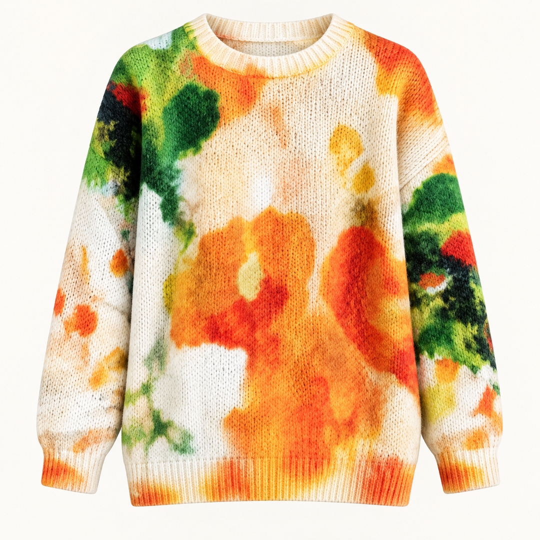 Amberlei Orange Floral Sweater product view