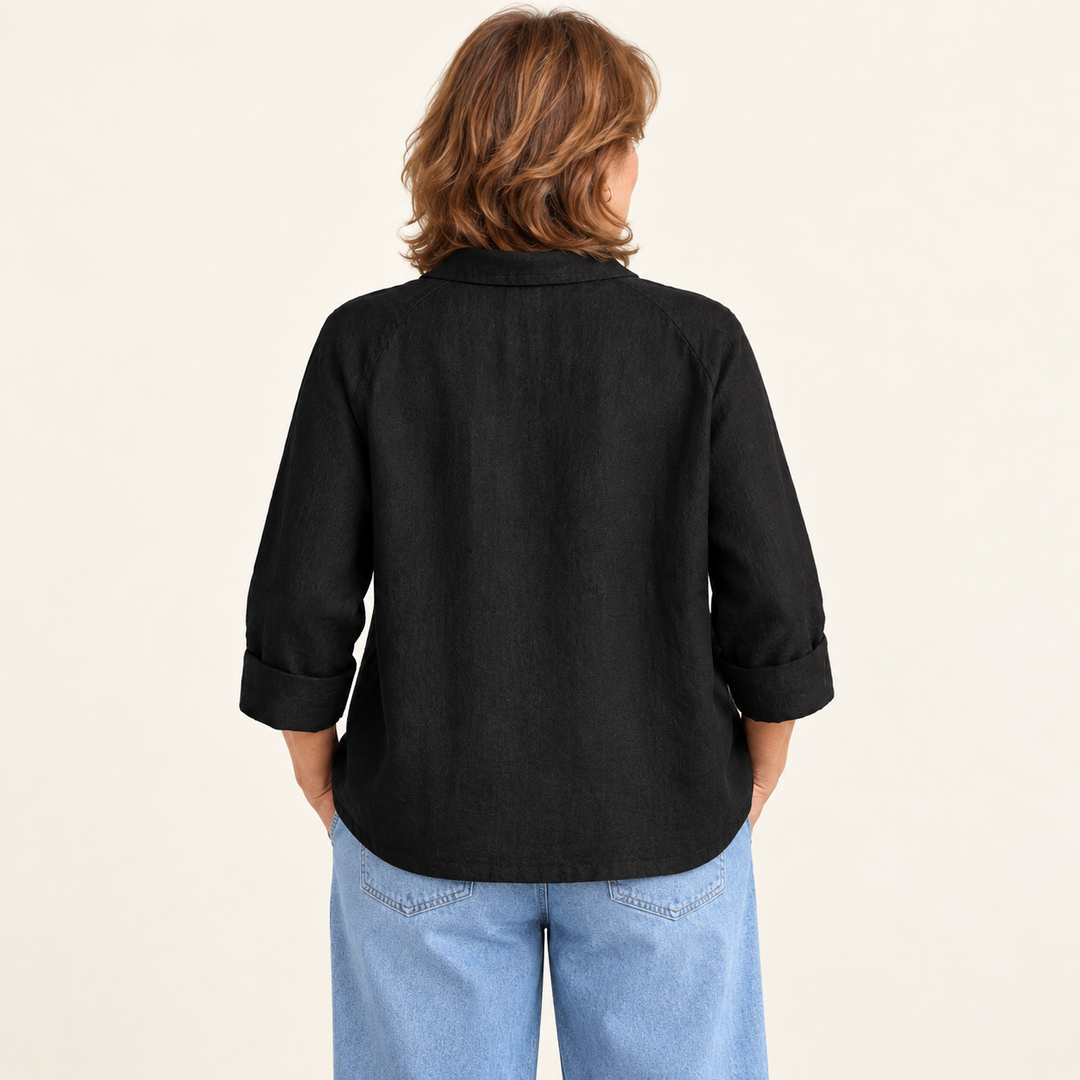 Arabella Black Blouse back view