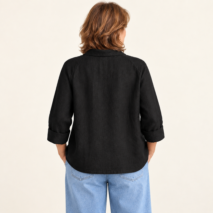 Arabella Black Blouse back view