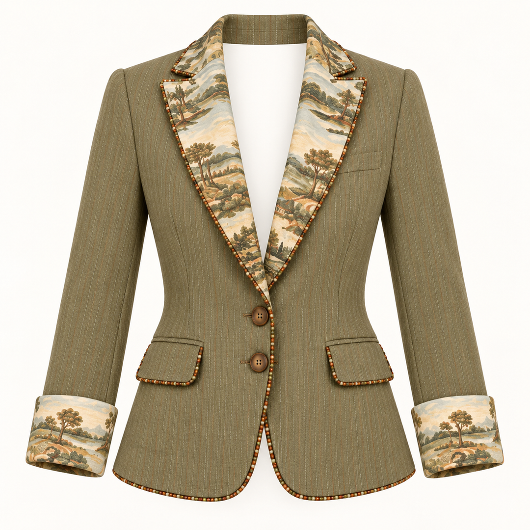 The Augusta Blazer - Khaki - product only front