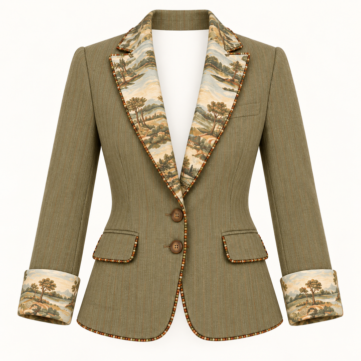 The Augusta Blazer - Khaki - product only front