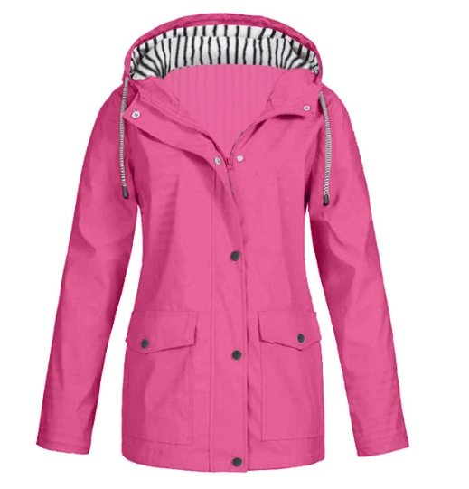 Women's Hooded Rain Jacket with Pockets