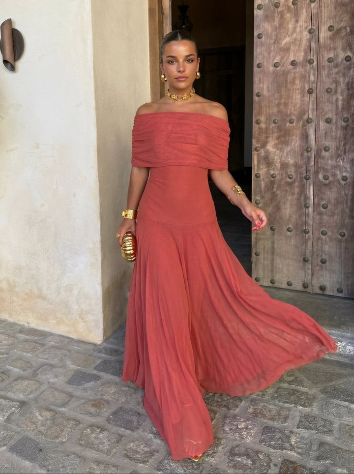 Toledo Dress in Terracotta