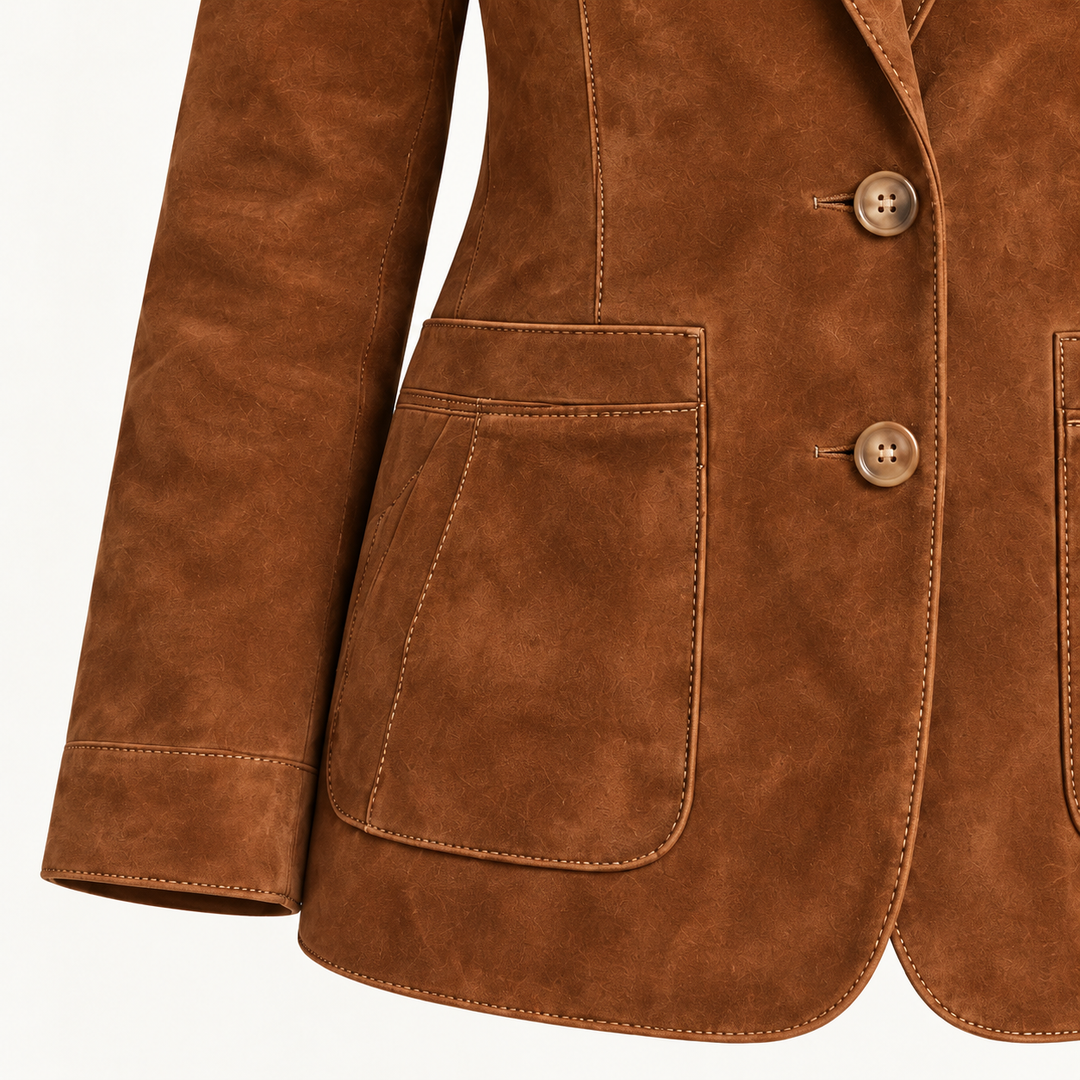 The Cassandra Blazer - fabric and finishing detail