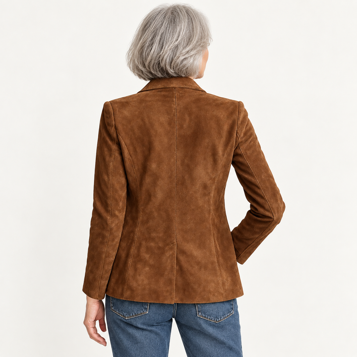 The Cassandra Blazer - Brown - back view