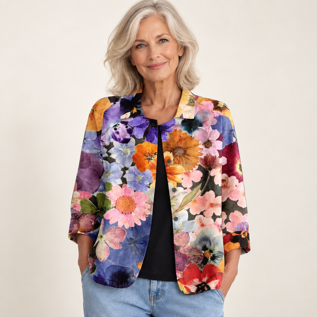 Cecilia Garden Floral Blouse front view