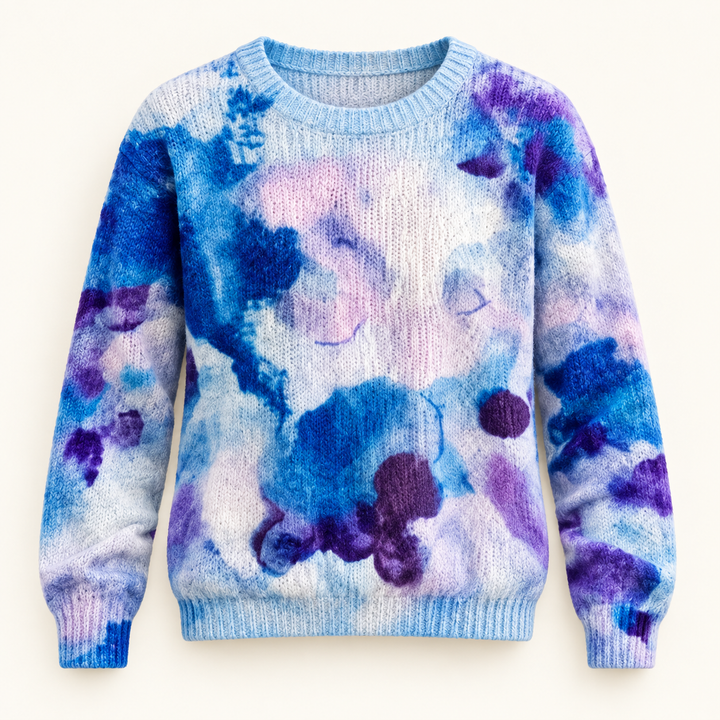 Cerulyn Blue Floral Sweater product view