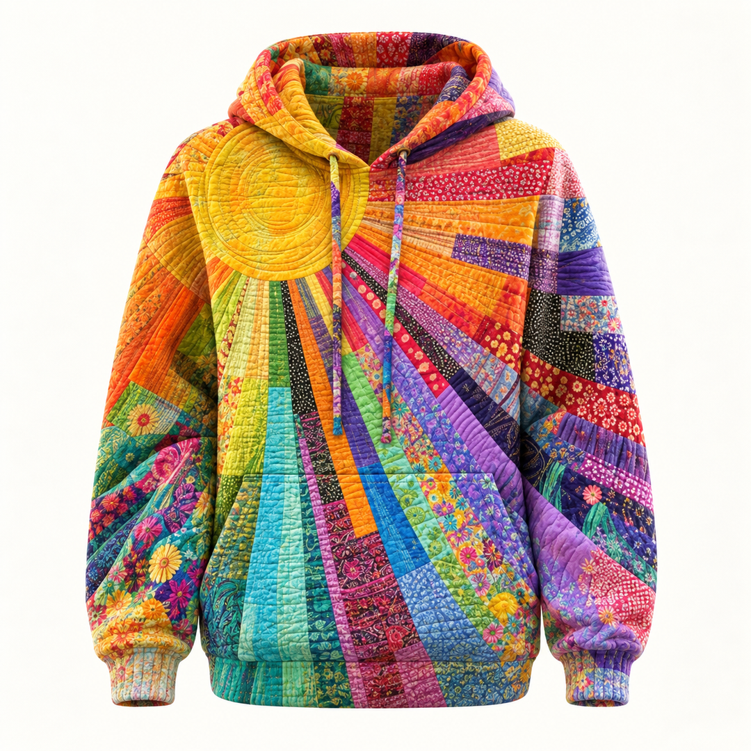 Dawnella Bohemian Patchwork Hoodie product view