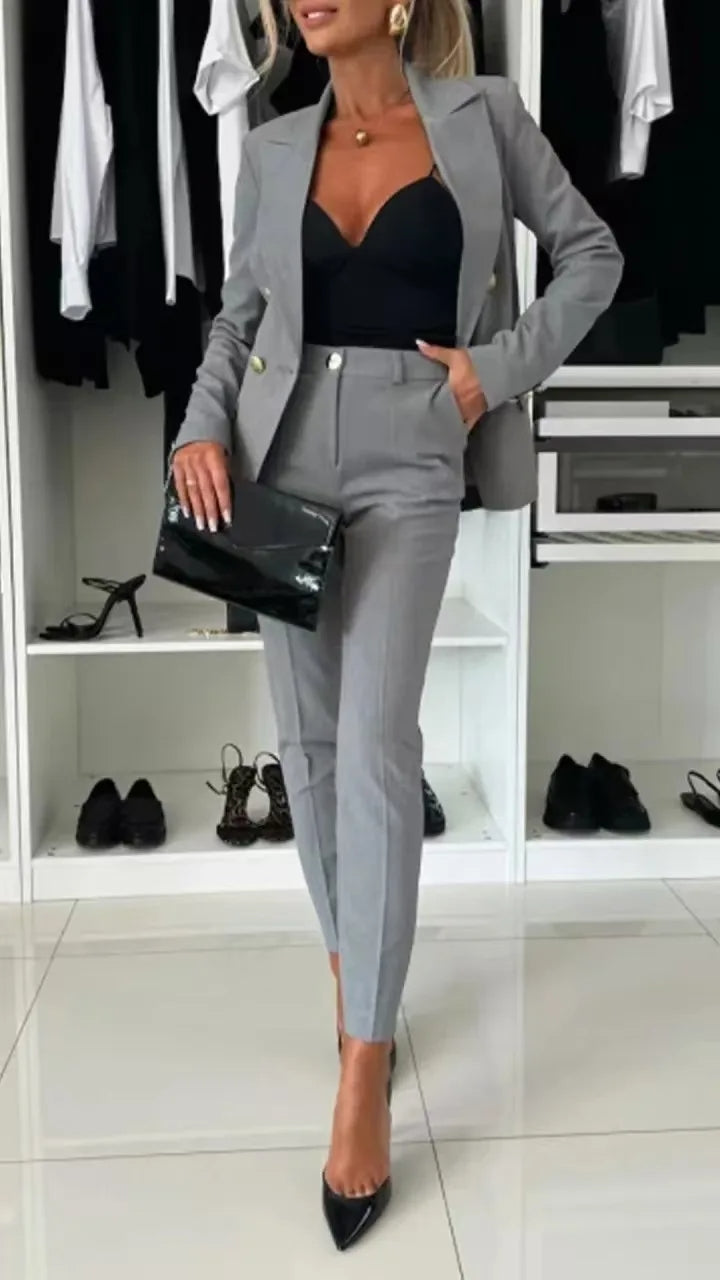 ELENORE | DOUBLE-BREASTED BLAZER SUIT