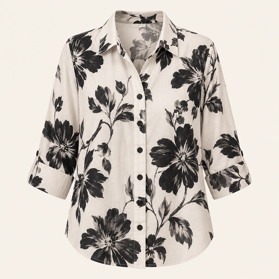 Eugenia Monochrome Floral Blouse product only
