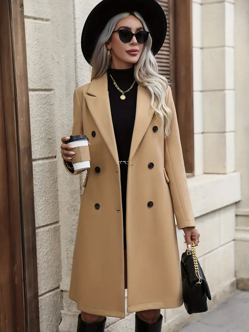 Women's Structured Double-Breasted Coat