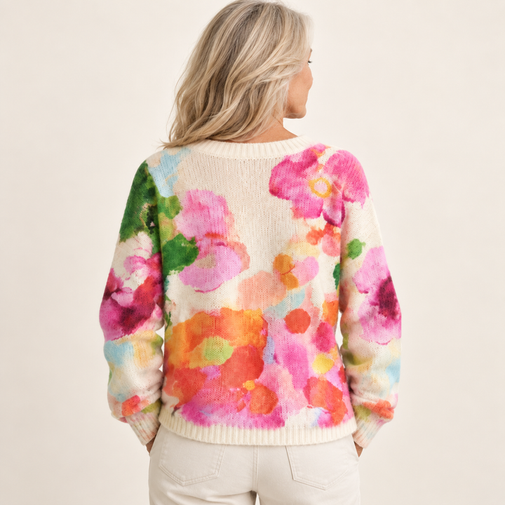Ferrona Multicolour Floral Sweater back view