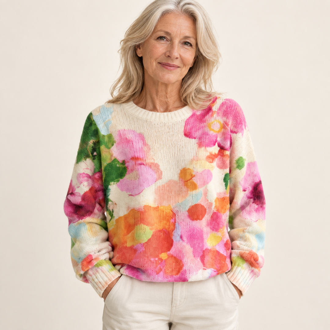 Ferrona Multicolour Floral Sweater front view