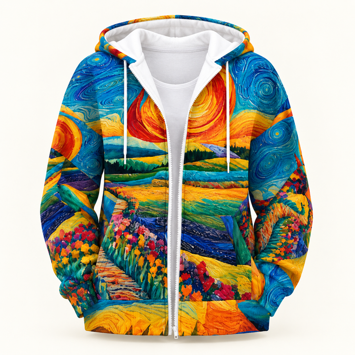 Halcyra Sunburst Zip Hoodie product view