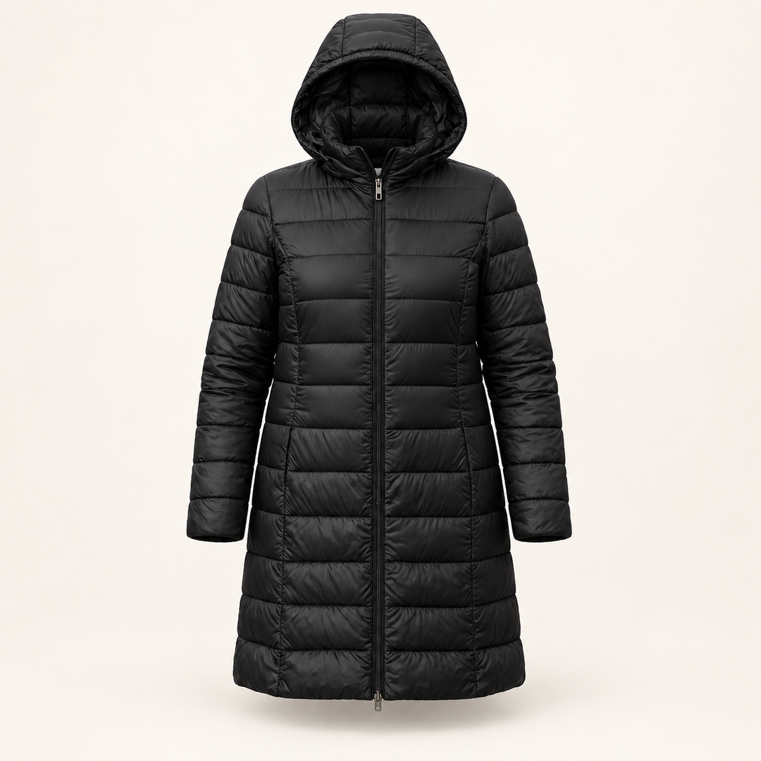 HELSA Black padded jacket isolated product view