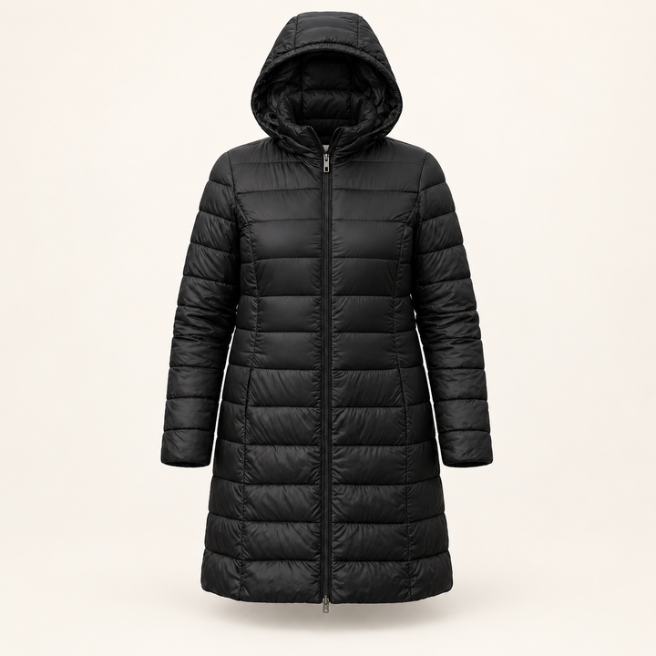 HELSA Black padded jacket isolated product view