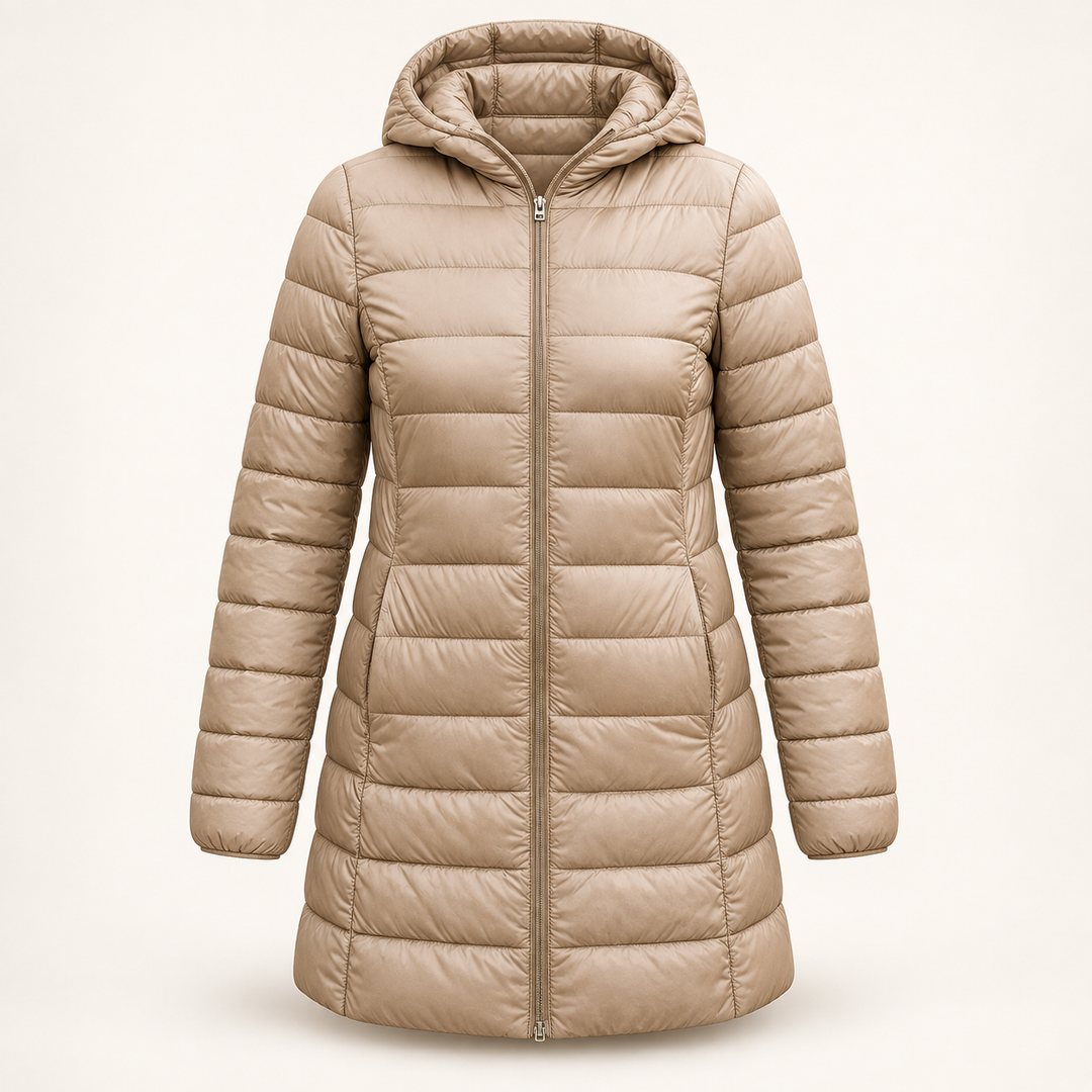 HELSA Champagne padded jacket isolated product view