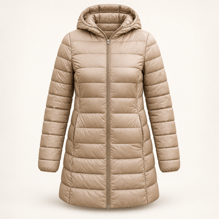 HELSA Champagne padded jacket isolated product view