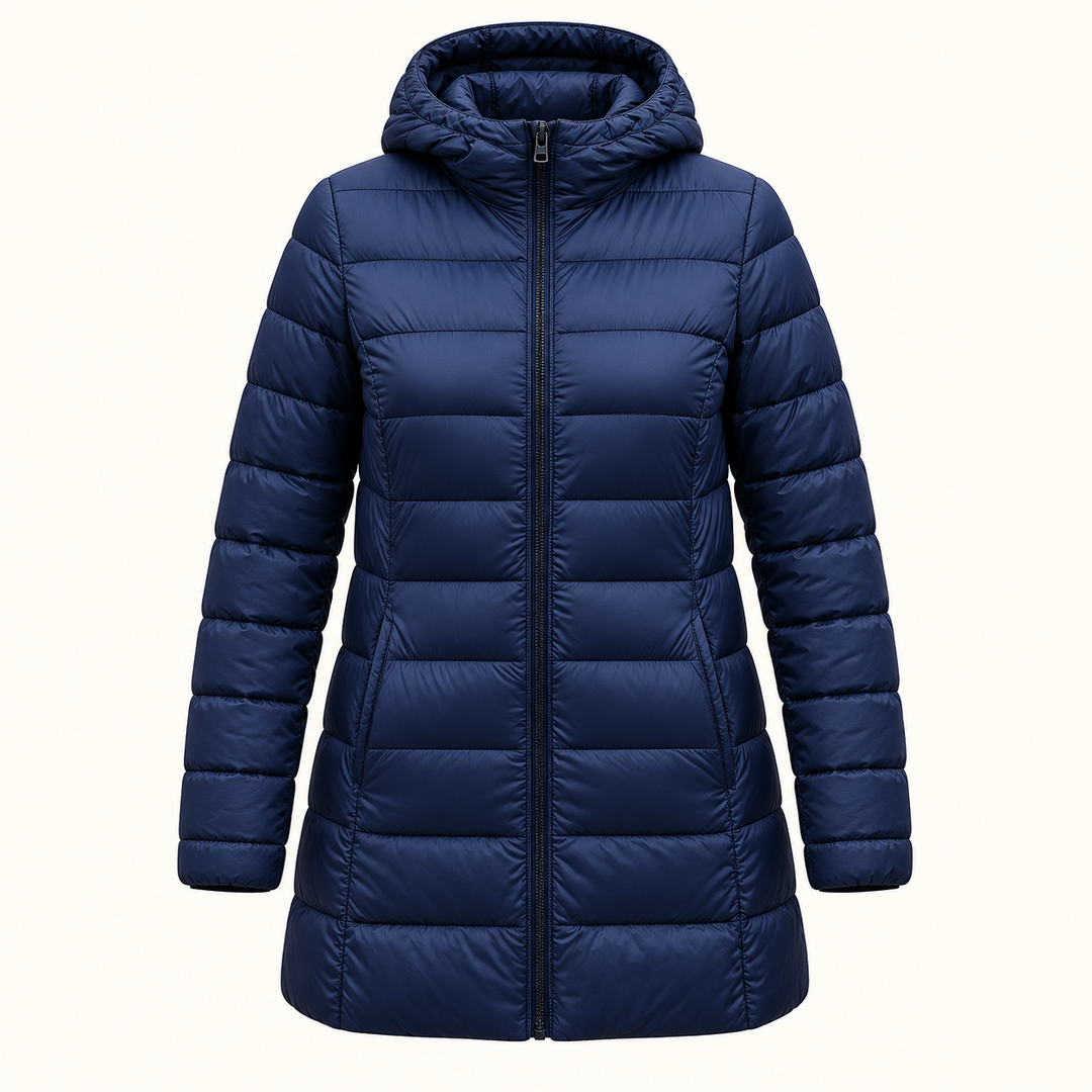 HELSA Navy Blue padded jacket isolated product view