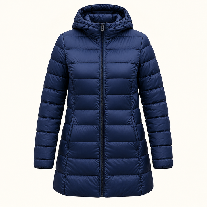 HELSA Navy Blue padded jacket isolated product view