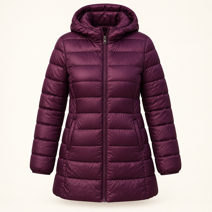 HELSA Purple padded jacket isolated product view