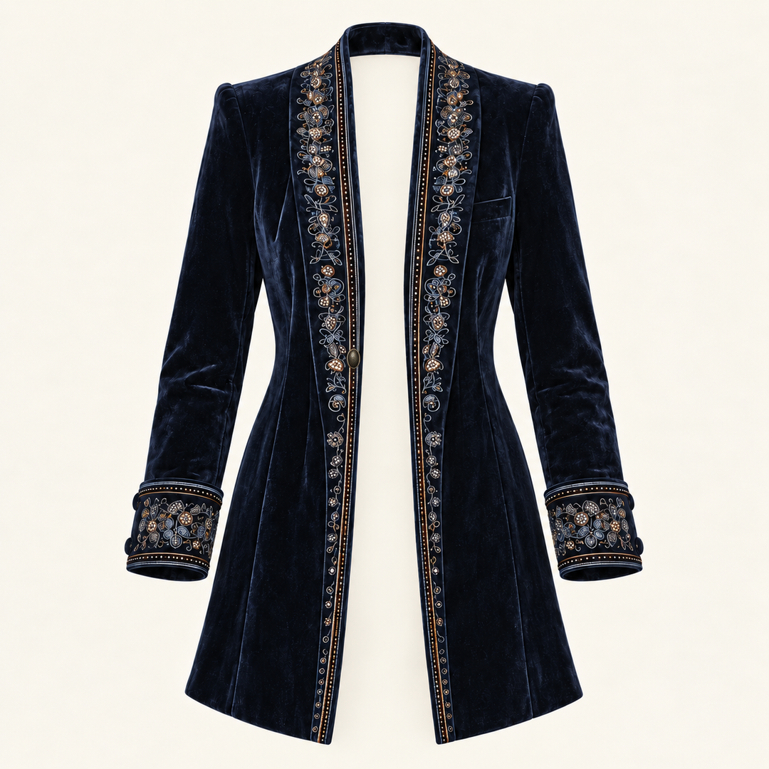 The Juliet Longline Blazer - Navy - product only front